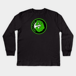 The Flying Hellfish - Green Kids Long Sleeve T-Shirt